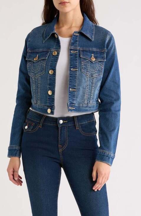 True Religion Jackets & Blazers - NEW True Religion Women's L Jesse Single Needle Denim Jacket NWT $159